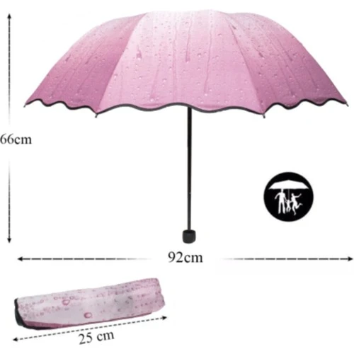 Marlux Yağmur Damlacıklı Renkli Kadın Şemsiye - Resim 5