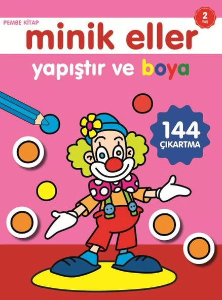 Minik Eller Yapıştır Ve Boya - Pembe Kitap ürün görseli