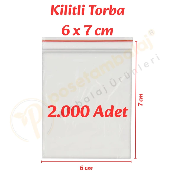 6x7 cm. Kilitli Torba (2.000 Adet)
