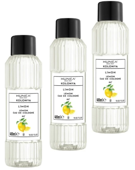 Limon Kolonyası 3LÜ SET- 80 Derece Pet Şişe 400 ml ürün görseli