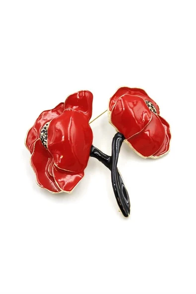 Gelincik Broş - Kırmızı - 2