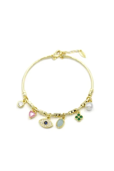 Göz Charmlı Bilezik - Altın ürün görseli