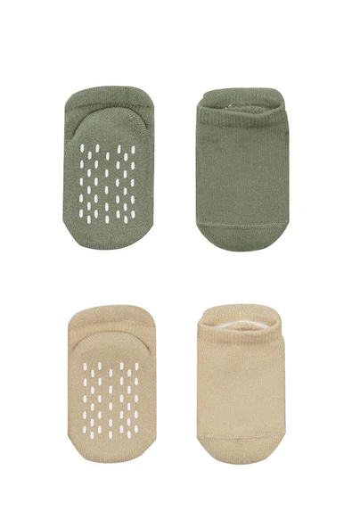 Bistyle 2'Li Altı Havlu Sneakers Kaymaz Çorap 20501 Nil Bej - 2