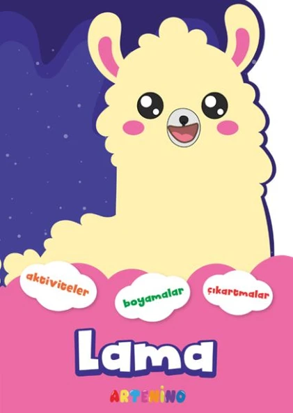 Şekilli Hayvanlar Serisi - Lama Aktivite Boyama Çıkartma Kitabı ürün görseli 1