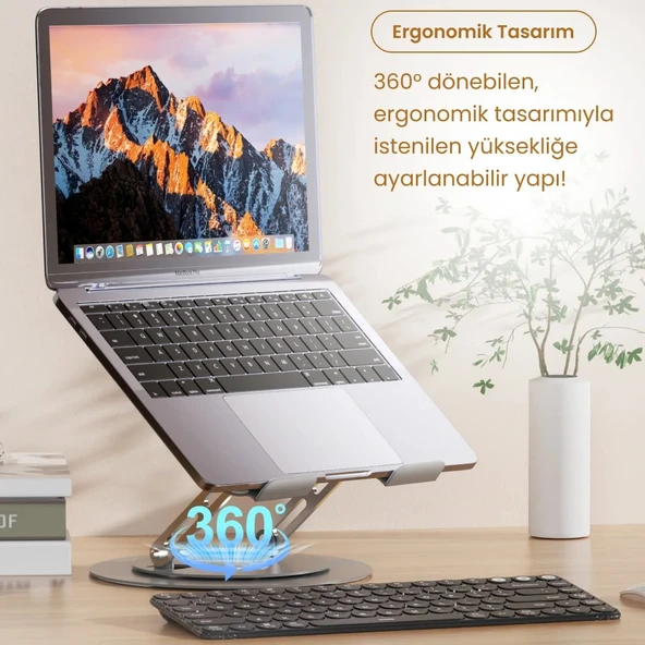 Frisby FNC-5175ST Taşınabilir Katlanır 360 Alüminyum Tablet/Notebook/Laptop Standı (10" - 15.6") - 3