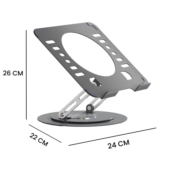 Frisby FNC-5175ST Taşınabilir Katlanır 360 Alüminyum Tablet/Notebook/Laptop Standı (10" - 15.6") - 5