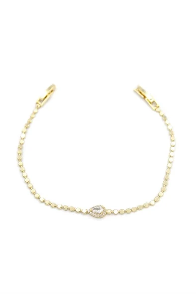 Taşlı Bileklik - Altın - 2