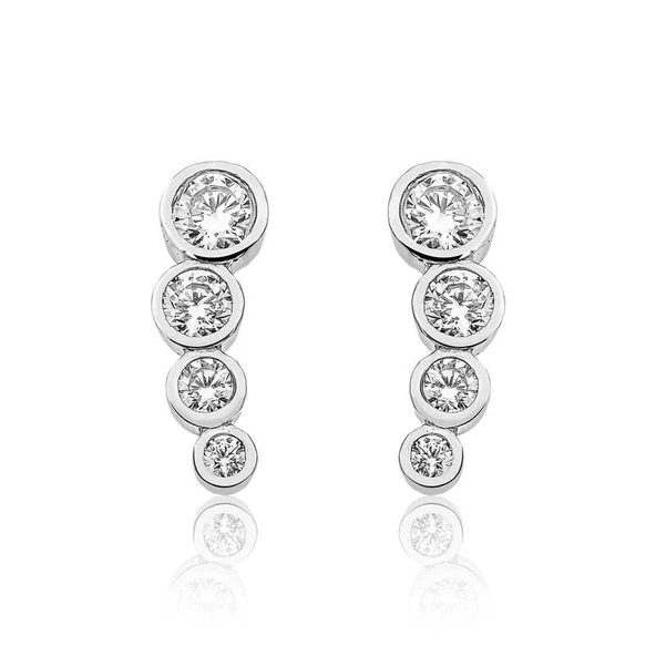 Gümüş 4 Taş Küpe ürün görseli 1