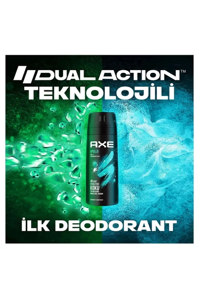 2 Adet Axe Erkek Sprey Deodorant Apollo 48 Saat Etkileyici Koku Vücut Spreyi 150 Ml - 5