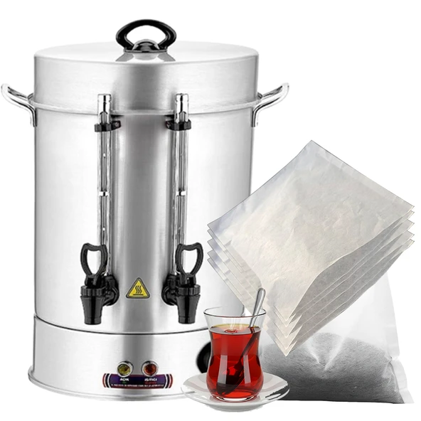 Çay Bitki Çayı Demleme Filtresi Boş Demlik Poşeti Galoşu Bonesi 19x20 cm 1000 Adet Ev Otel Cafe Horeca - 3