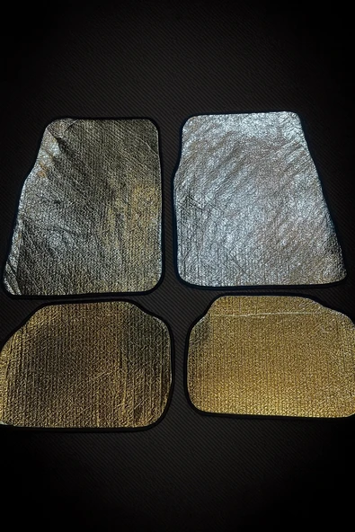 Metalize Güneşlik Dekor Paspas Araç İçi Güneşlik Paspas Seti ürün görseli 1