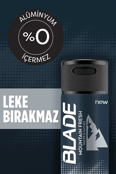 3 Adet Mountain Fresh Erkek Deodorant 150ml Leke Bırakmaz - 2