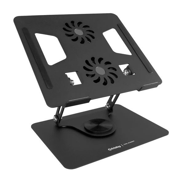 Frisby FNC-5165ST 2x 70mm Fanlı Taşınabilir Katlanır 360 Alüminyum Tablet/Notebook/Laptop Standı (10" - 15.6") - 1