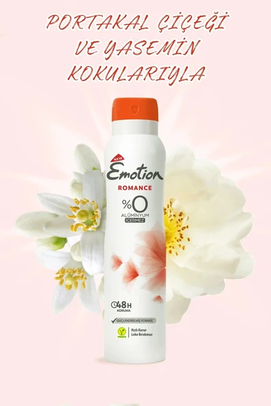3 Adet Emotion Romance Kadın Vegan Deodorant 150 Ml Hızlı Kurur, Leke Bırakmaz - 2