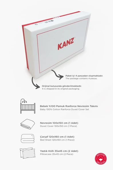 Kanz Ranforce Bebek Nevresim Takımı Knz-001 Elephant - 5