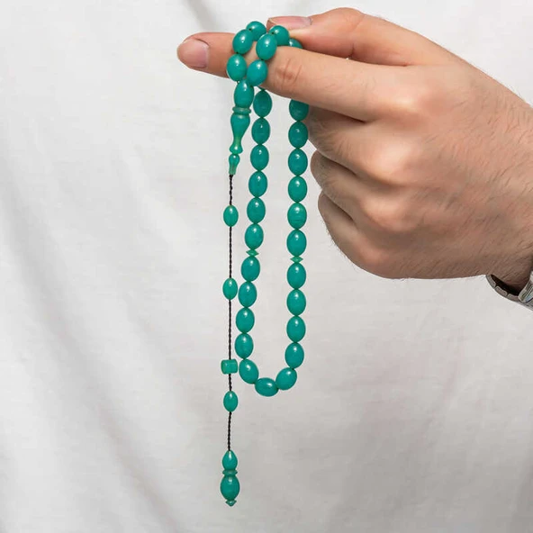 Sıkma Kehribar Tesbih - Resim 4