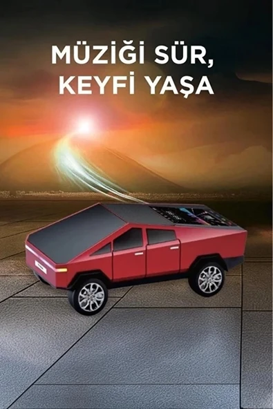 D68 Cyber Model Araba Tasarımlı Bluetooth Hoparlör 15w Güçlü Ses Rgb Led /tws/usb Kırmızı - Resim 3