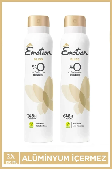 2 Adet Emotion Bliss Kadın Vegan Deodorant 150 Ml Hızlı Kurur , Leke Bırakmaz