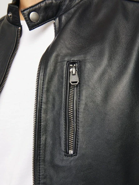 Jack Jones Lıam Lamb Leather Hakikii Deri Erkek Ceket 12269629 - 3