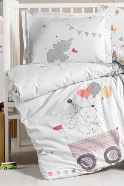 Kanz Ranforce Bebek Nevresim Takımı Knz-001 Elephant - 3