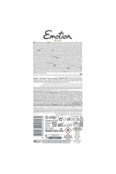 2 Adet Emotion Bliss Kadın Vegan Deodorant 150 Ml Hızlı Kurur , Leke Bırakmaz - 6