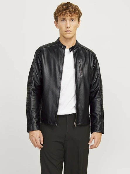 Jack Jones Lıam Lamb Leather Hakikii Deri Erkek Ceket 12269629 - 4