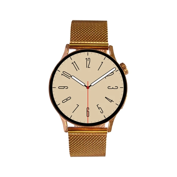 Logia GT2 38mm Çinko Alaşım Kasa Metal Kordon Akıllı Saat - Rose Gold - 2