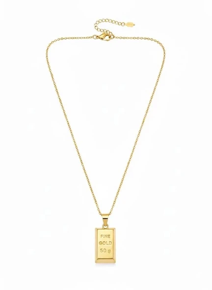 Külçe Altın Kolye - Küçük Boy - Altın