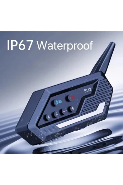 Bt62 Motosiklet Kask Kulaklığı Bluetooth Intercom 2 Intercom Bağlantılı ürün görseli