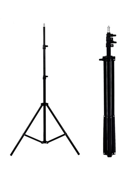 3 Ayaklı Tripod Işık Ayağı | Projeksiyon, Ring Light, Kamera ve Telefon Uyumlu 2.1 Metre Ayarlanabilir Stand