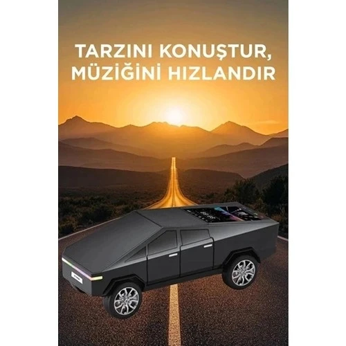 D68 Cyber Model Araba Tasarımlı Bluetooth Hoparlör 15w Güçlü Ses Rgb Led /tws/usb Siyah - Resim 4