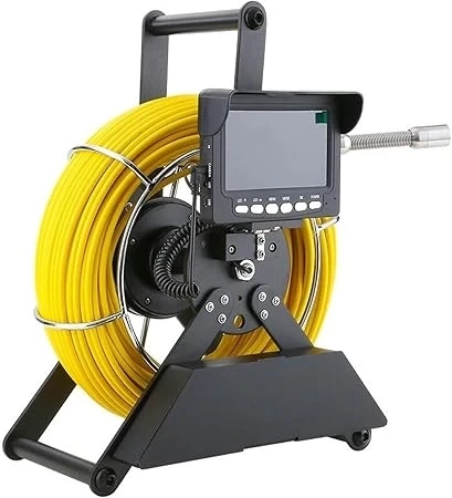Profosyonel Ekranlı Kameralı 30 Metre Fiber Kablo Yılan Endoskop Kameralı Hafıza Kart Girişli Kuyu, Sondaj, Kanalizyasyon Kamerası 8 Mm 4.3 Inc - 6