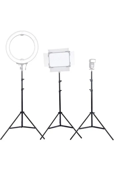 3 Ayaklı Tripod Işık Ayağı | Projeksiyon, Ring Light, Kamera ve Telefon Uyumlu 2.1 Metre Ayarlanabilir Stand - 4
