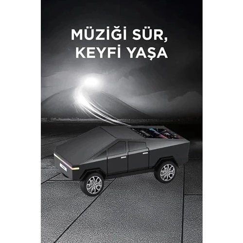 D68 Cyber Model Araba Tasarımlı Bluetooth Hoparlör 15w Güçlü Ses Rgb Led /tws/usb Siyah - Resim 3
