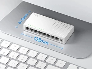 CUDY 8-Port 10/100 Mbps Metal Switch - 5