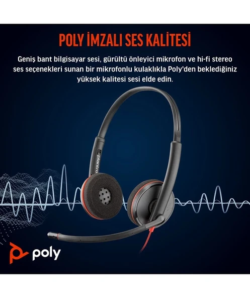 Poly BW 3220 Stereo USB-C HS +USB-C/A - 7