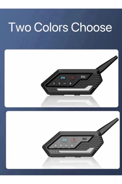 Bt62 Motosiklet Kask Kulaklığı Bluetooth Intercom 2 Intercom Bağlantılı - Resim 4