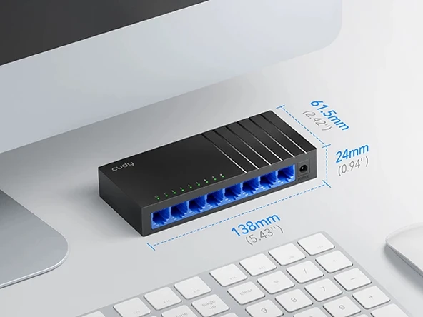 CUDY 8-Port Gigabit Desktop  Switch - 4
