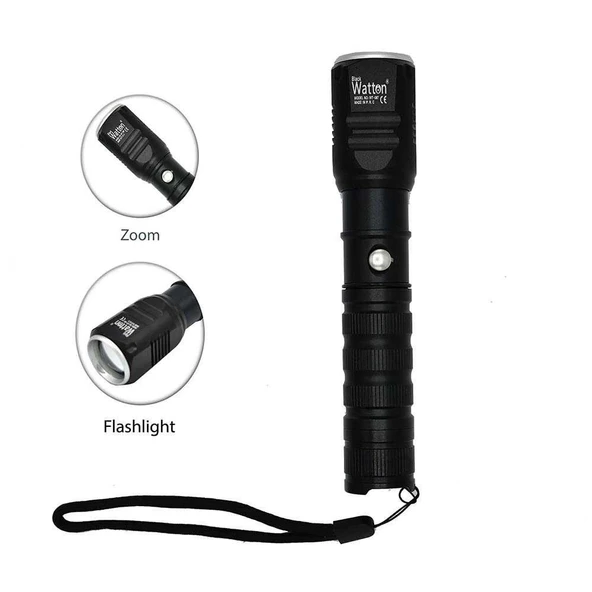 Şarjlı Pilli Zoomlu El Feneri  Wt-087 - 4