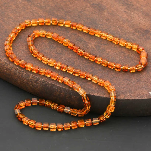 Yetişkin Damla Kehribar Kolye - Resim 4