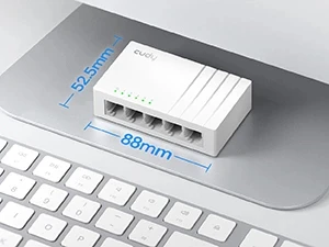 CUDY 5-Port 10/100 Mbps Desktop Switch - 4