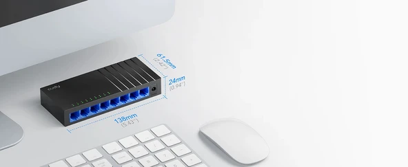 CUDY 8-Port Gigabit Desktop  Switch - 5