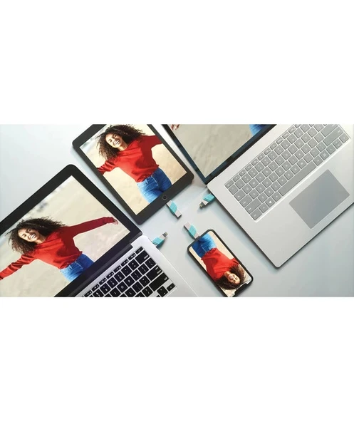 SanDisk iXpand Flash Drive Flip 128GB, Mint color - Resim 7