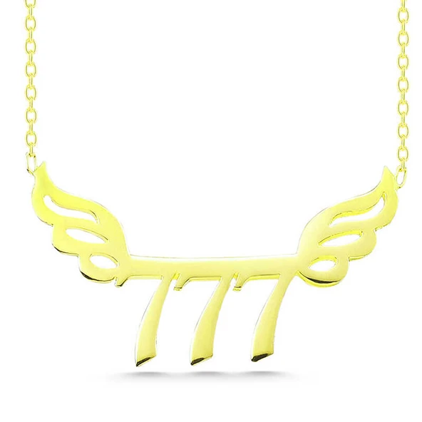 Gümüş Gold 777 Melek Sayısı Kadın Kolye ürün görseli