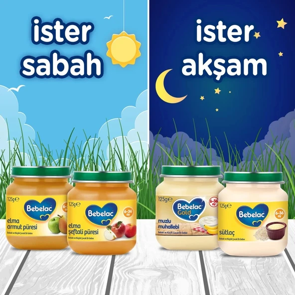 Bebelac Elma Şeftali Püresi Kavanoz Maması 125 Gr - 5
