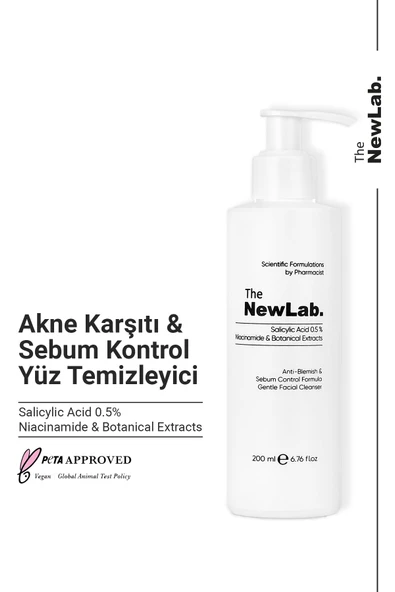 The New Lab Akne Karşıtı & Sebum Kontrol Yüz Temizleyici