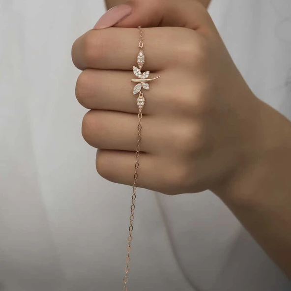 ​Gümüş Rose Yusufçuk Kadın Bileklik - Resim 5