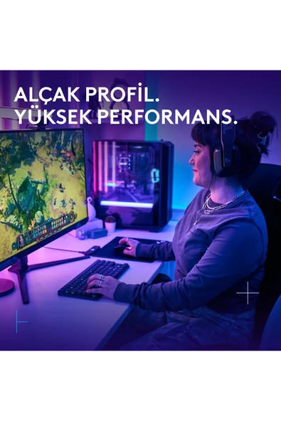Logitech G515 LIGHTSPEED TKL Düşük Profilli Kablosuz LIGHTSYNC RGB İngilizce Oyun Klavyesi, Siyah - Resim 2