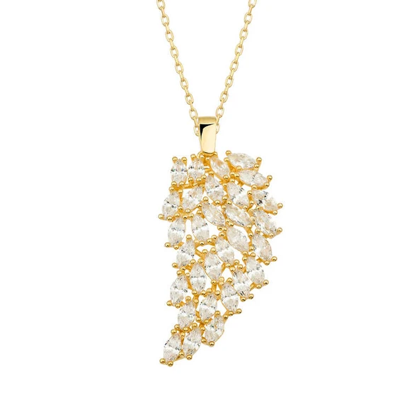 ​Gümüş Gold Melek Kanadı Bayan Kolye ürün görseli