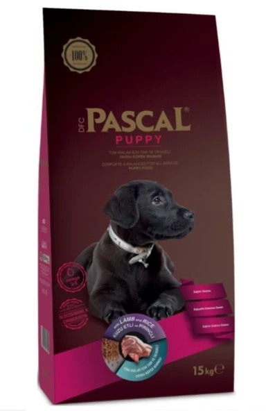 Pascal Puppy Kuzu Etli Pirinçli Yavru Köpek Maması 15 Kg
